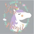 RoomMates Enhjørning / Unicorn ''You are Magic'' Gigant Wallsticker med glitter