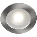 Csdk-Sl LED-Minidownlight 1202 12V børstet stål 3000K, 300lm, 70°, 4,3W, 12V AC/DC, IP44. Hurtigklemmer i bagstykket PROFESSIONEL