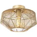 QAZQA Moderne taklampe messing 30 cm - Bolti