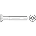 Toolcraft 134479 Undersænkede skruer M8 25 mm Krydskærv Philips DIN 965 Stål 200 stk