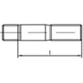 Toolcraft 133113 Stiftskruer M20 60 mm DIN 939 Stål Galvaniseret 25 stk