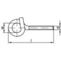 Toolcraft 159630 Stærk loft krog 140 mm Galvaniseret stål M10 20 stk