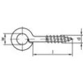 Toolcraft Ringschraubösen type 1 (Ø x L) 16 mm x 50 mm Galvaniseret stål 100 stk