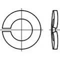Toolcraft TO-6854319 Fjederring Indvendig diameter: 4 mm DIN 128 Fjederstål verzinkt 1000 stk
