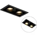 QAZQA Moderne innfelt spotlight sort justerbar 2-lys - Roof
