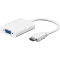 Goobay - Video/audio-adapter - HDMI hann til HD-15 (VGA), mini-phone stereo 3.5 mm hunn - 2.5 cm - hvit