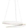 QAZQA Moderne pendellampe hvit 74 cm inkl. LED-dimmer - Rowan
