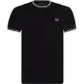 Fred perry for man. M1588 T-shirt Twin Tipped black (XL), Casual, Cotton, Short sleeve