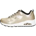 SKECHERS for woman. 155002 Shoes Uno Diamond Shatter gold (42), 3 to 5 cm, Laces, Casual
