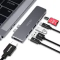 Choetech Dokkingstasjon HUB-M14 for Macbook Pro, 7-i-2 USB-C, Thunderbolt 3 (sølv)