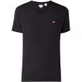 Levi's for man. 85641-0001 Black V-neck T-shirt (L), Casual, Cotton, Short sleeve