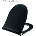 Pressalit sway d m/soft close - og lift off sort. Med kip-beslag