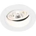 QAZQA Rundt nedfelt spotlight hvitt justerbart - Chuck 70