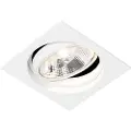 QAZQA Kvadratisk innfelt spotlight hvit justerbar - Chuck 111