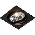 QAZQA Kvadratisk nedfelt spotlight sort justerbar - Chuck 111