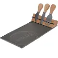 Intratuin skjærebrett med kniv, stein, 4 stk.