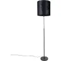 QAZQA Gulvlampe svart skjerm svart 40 cm justerbar - Parte