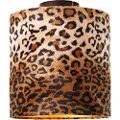 QAZQA Taklampe matt svart skjerm leopardmønster 25 cm - Combi