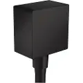 Hansgrohe HG FixFit Square slangeudt. - med kontraventil, Mat sort