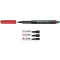Faber-Castell MULTIMARK 1525 - Markør - permanent - rød - 1 mm - medium - med viskelær