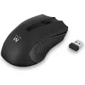 Ewent EW3221, Ambidekstriøs, Optisk, RF kabel-fri, 1200 DPI, Sort