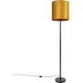 QAZQA Klassisk gulvlampe med svart skjerm i gull 40 cm - Simplo
