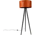 QAZQA Gulvlampe stativ svart med skjerm rød 50 cm - Tripod Classic