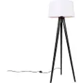QAZQA Stativ svart med linjeskjerm hvit 45 cm - Tripod Classic