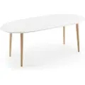 Kave Home Kave HomeOAKLAND bord 120(200)x90 cmHvitSpisebordFra Homeroom