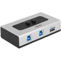 DeLOCK Switch USB 3.0 2 port manual bidirectional - USB-periferdelesvitsj - 2 x SuperSpeed USB 3.0 - stasjonær