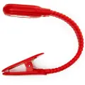 Adlibris Boklampe Oppladbar Klemfeste LED, RØD