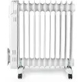 Nedis - Oljeradiator - frittstående - 2500 W - hvit