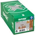 Spax 251010600805 R 88193 m.Spitze/T-STAR Træskrue 6 mm 80 mm Torx, Invendig sekskant Stål Galvaniseret 100 stk