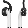 KEYBUDZ EarBuddyz - silikon øreplugger for AirPods 1/2, EarPods (svart)