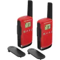 Motorola Talkabout T42 - Bærbar - toveis radio - PMR - 446 MHz - 16-kanalers - svart og rød (en pakke 2)
