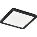 TRIO Kvadratisk taklampe sort 30 cm inkl. LED 3-trinns dimmbar IP44 - Lope