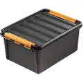 Orthex Plastkasse SmartStore Pro 31 sort 32l robust m/låg 50x39x26cm - (6 stk.)