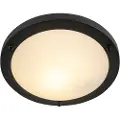 QAZQA Smart taklampe sort 31 cm inkl. WiFi A60 IP44 - Yuma
