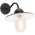 QAZQA Smart rustikk vegglampe antrasitt IP44 inkl. wifi E27 - Kansas