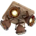 QAZQA Smart spotlight rustbrun med tre inkl. 4 WiFi GU10 - Gina