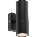 QAZQA Smart utendørs vegglampe sort IP44 inkl. 2 wifi GU10 - Duo