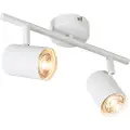 QAZQA Moderne spotlight hvit inkl. 2 WiFi GU10 lyspære justerbar - Jeana