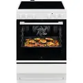 Electrolux SurroundCook LKR64000NW - Komfyr - frittstående - bredde: 59.6 cm - dybde: 60 cm - høyde: 85 cm - hvit