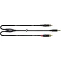 Cordial CFY 1.5 WCC, 2 x RCA, Hankjønn, 3.5mm, Hankjønn, 1,5 m, Sort