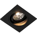 QAZQA Moderne innfelt spotlight sort justerbar - Chuck 70