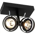 QAZQA Moderne spotlampe sort 2-lys - Master 70