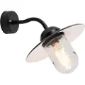 QAZQA Smart vegglampe sort IP44 inkl. WiFi A60 - München