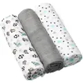Babyono Natural bleier laget av organiske bambusfibre Grå BabyOno