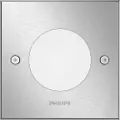 Philips Crust nedfelt spotlight, LED 3W, 2700K, rustfritt stål