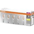 Osram CLASSIC P - LED-lyspære - form: P40 - klar finish - E14 - 4 W (ekvivalent 40 W) - klasse E - varmt hvitt lys - 2700 K (en pakke 50)